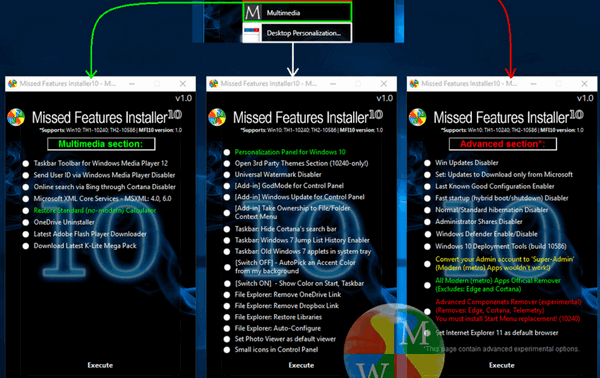 Missed Features Installer For Windows 10 Allows You To Add The Dropped Features