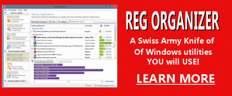 Reg Organizer - A Swiss Army Knife of Windows Tools