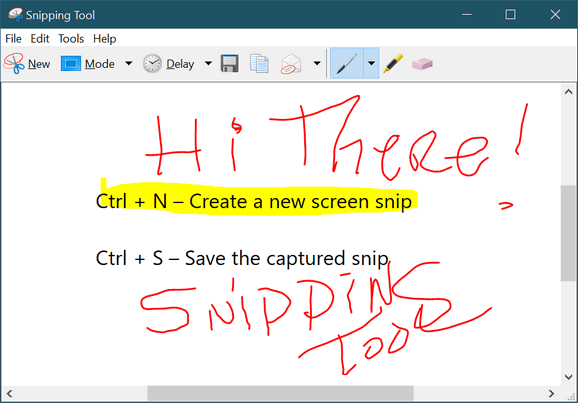 what is the screen snip shortcut