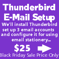 Cloudeight 2017 Black Friday Sale - Thunderbird set up