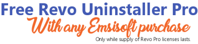 Get Revo Uninstaller Pro 3 FREE with any Emsisoft Purchase!