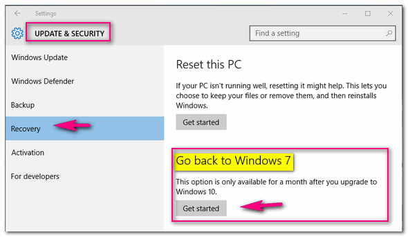 Windows tips by Cloudeight - Go back to Windows 7 after upgrading to Windows 10.