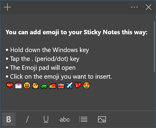 windows 10 sticky notifications
