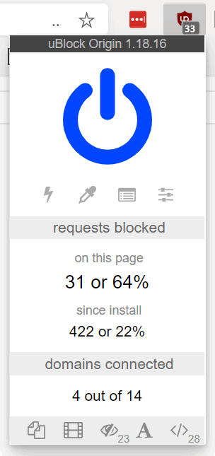 instal uBlock Origin 1.51.0