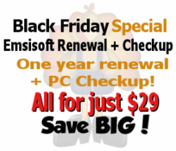 Cloudeight Black Friday Special- Emsisoft Renewal with Free Checkup