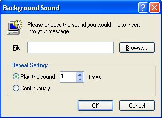 Click the browse button to find the music you want to send!