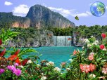 FREE! Cloudeight 3D Tropical Butterflies "Mountain Waterfall"