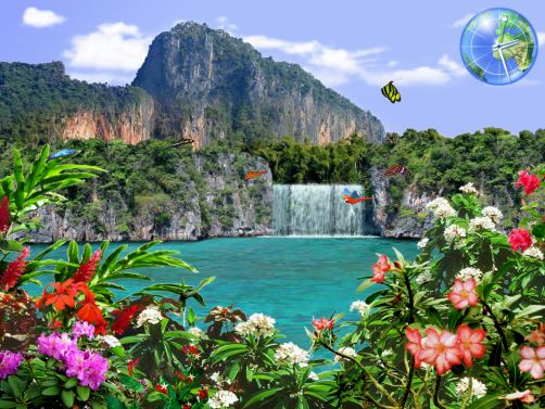 Cloudeight Premium 3D Tropical Butterflies Mountain Waterfall Screen Saver This Screen Saver is FREE - Our Gift To You - Download Now!