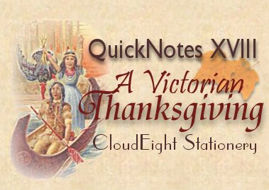 Thanksgiving Email Stationery, CloudEight Stationery, QuickNotes XVIII, A Victorian Thanksgiving