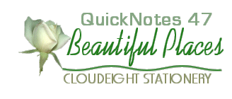 Cloudeight Free Email Stationery, QuickNotes 47, Beautiful Places