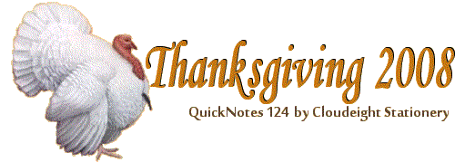 Thanksgiving Stationery - QuickNotes for Thanksgiving