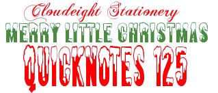 QuickNotes 125 - Merry Little Christmas - Cloudeight Stationery - Christmas Stationery