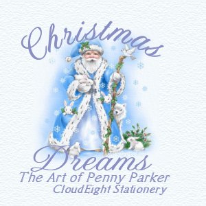 Christmas Dreams Email Stationery featuring the art of Penny Parker, by Cloudeight