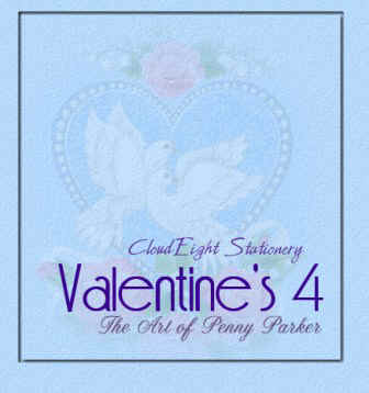 ClouidEight Stationery, Valentines 4, featuring art by Penny Parker, Music by Bill Sandy