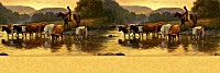 River Crossing - art by Mark Keathley - Cloudeight Stationery