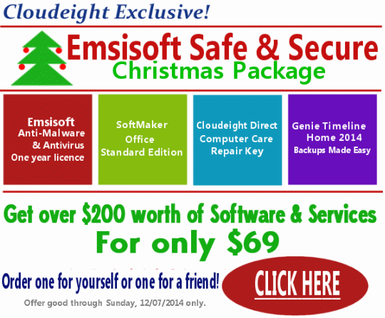 Cloudeight Exclusive -Emsisoft Safe & Secure Christmas Package