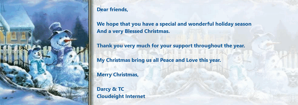 Cloudeight Stationery for Thunderbird -Christmastime