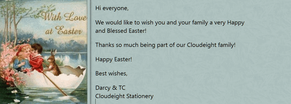 Cloudeight Stationery for Thunderbird - HAPPY EASTER