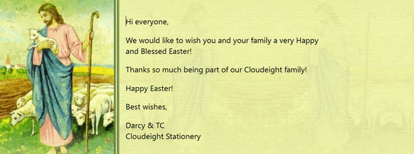 Cloudeight Stationery for Thunderbird - HAPPY EASTER