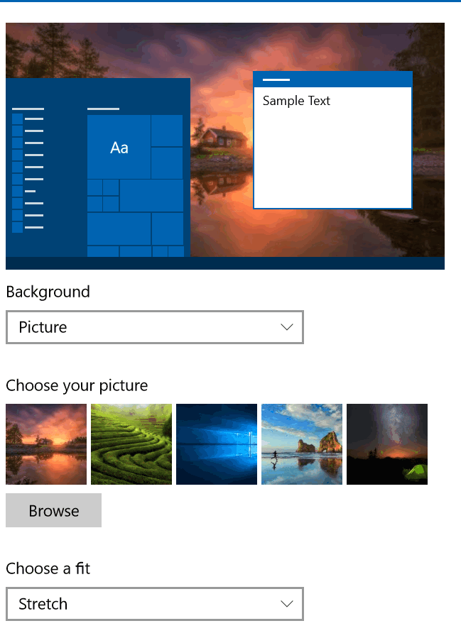 how to change preferences on windows 10