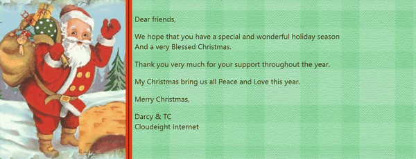 Cloudeight Stationery for Thunderbird -Christmas Wishes