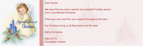 Cloudeight Stationery for Thunderbird -Christmas Wishes