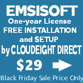 Cloudeight Black Friday Special- Emsisoft with FREE installation 