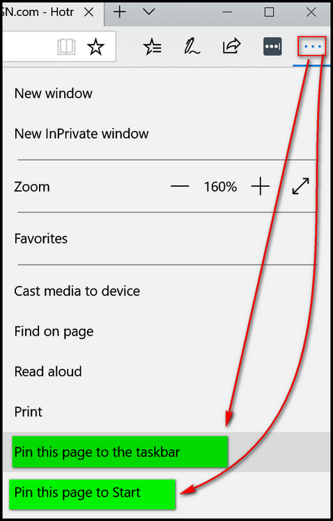 Cloudeight InfoAve - Edge - Pin to Taskbar