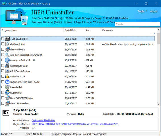 Cloudeight Freeware Pick - HiBit Uninatller