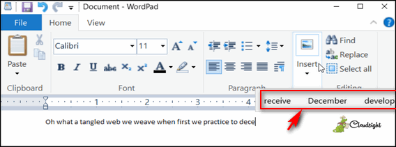 spell check for wordpad
