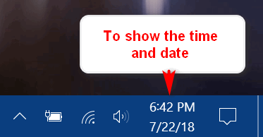 how to display date in taskbar windows 10