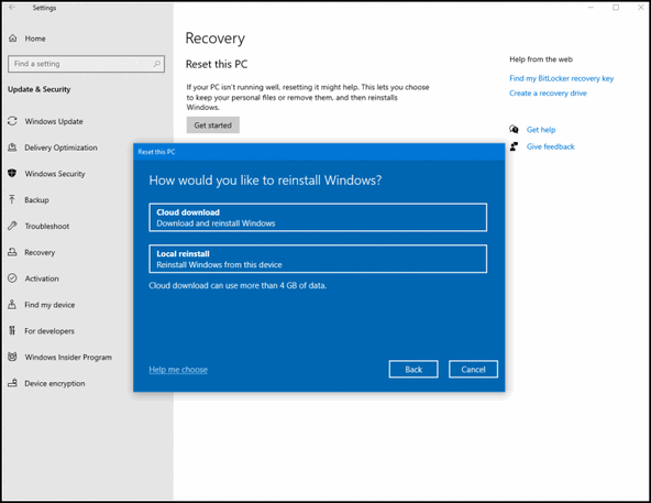 Windows 10 Cloud Reset - Cloudeight Windows 10 Tips