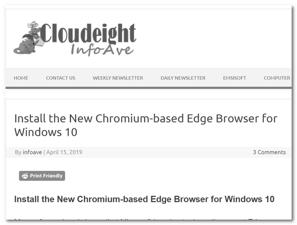 Cloudeight InfoAve Windows 10 Tips