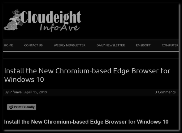 Cloudeight InfoAve Windows 10 Tips