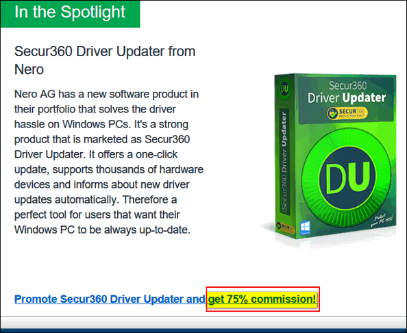 Cloudeight InfoAve - Driver Updater Commission