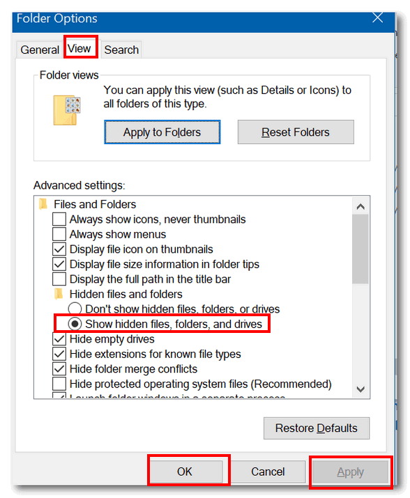Folder Options - Cloudeight Windows tips