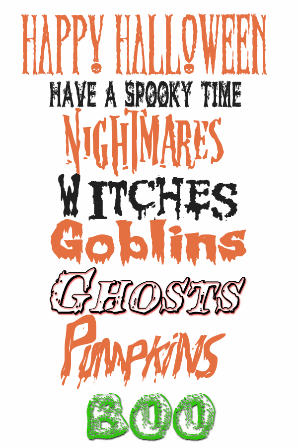 free halloween fonts printable