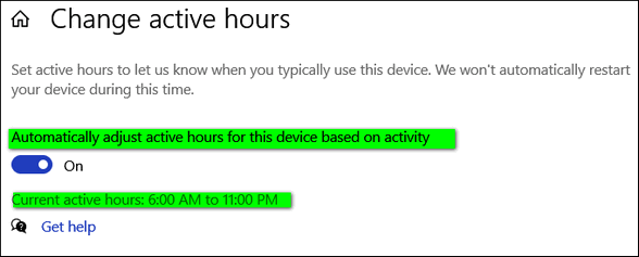 Cloudeight InfoAve Windows 10 Tips - Active Hours