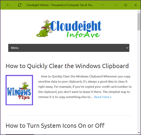 MS Edge Tips by Cloudeight