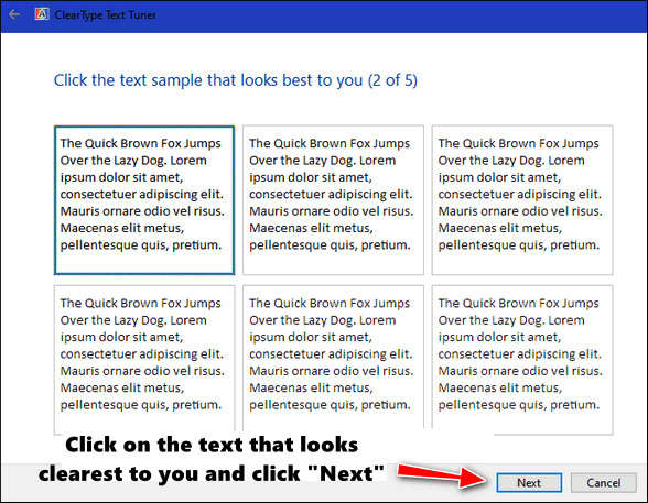 Cloudeight Windows 10 Tips - Clear Type Tuner