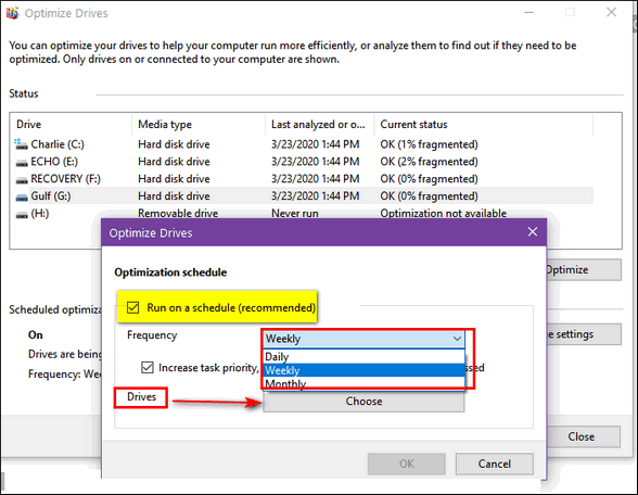 windows 10 optimization not available