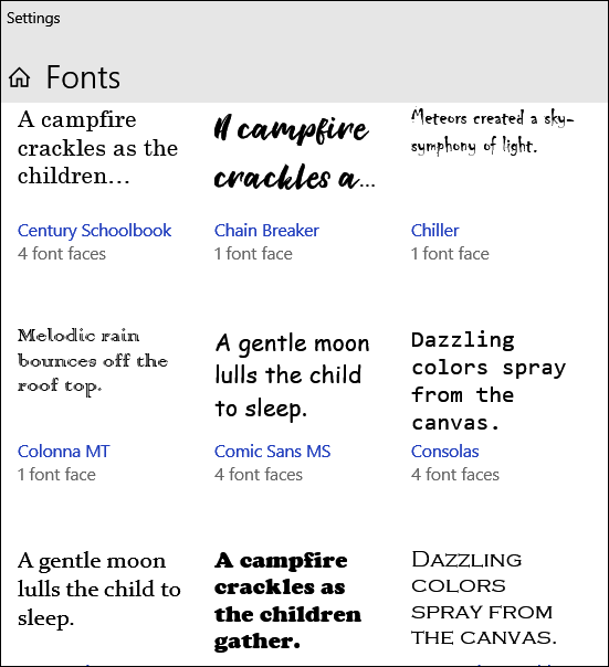 Windows 10 Fonts - Cloudeight InfoAve