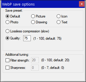 Create WebP images with Irfanview - Cloudeight InfoAve