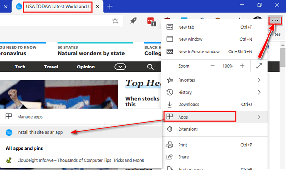 Turn Almost Any Website Into a Windows 10 App - Cloudeight ...