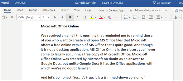 Microsoft Office Online - Cloudeight Freeware Pick