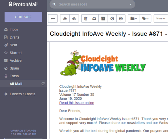 Privacy & ProtonMail Cloudeight Site & Freeware Pick