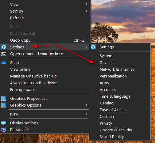 Right-click Settings Menu - Cloudeight Internet