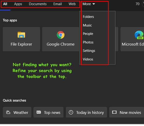 Cloudeight Windows 10 tips - Taskbar Search