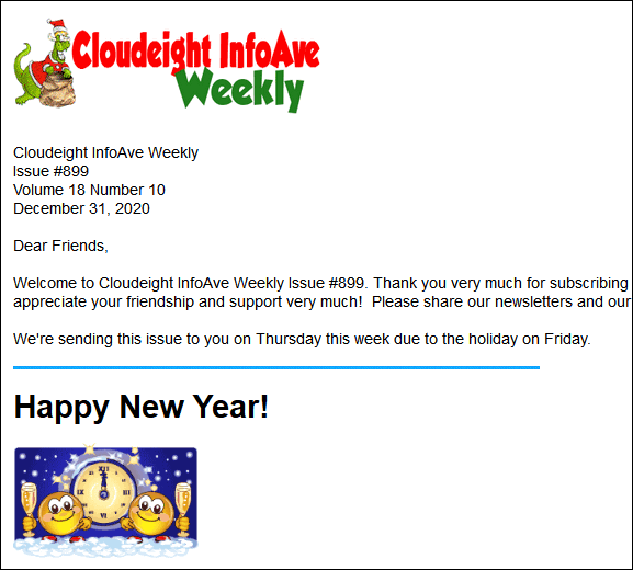 Cloudeight InfoAve Weekly