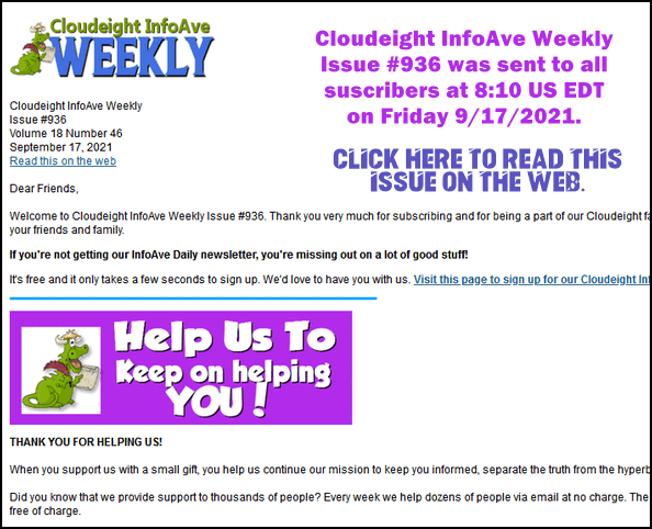 Cloudeight InfoAve Weekly